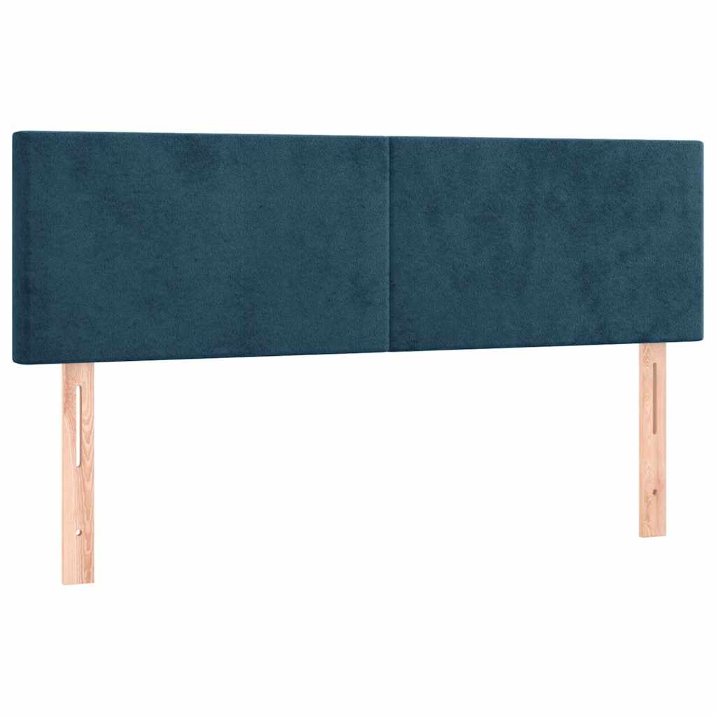 Sommier à lattes de lit avec matelas LED Bleu foncé 140x200 cm - XIOS