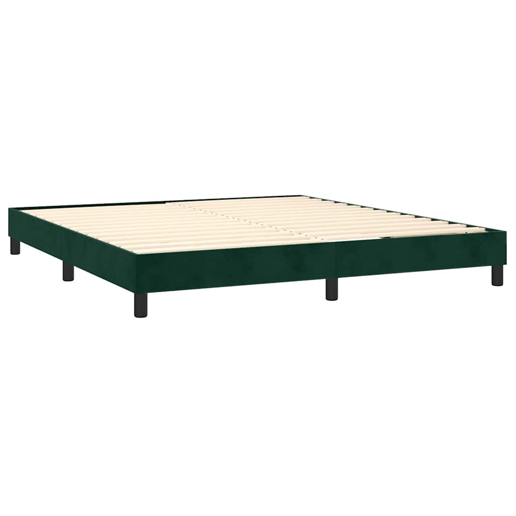 Sommier à lattes de lit avec matelas LED Vert foncé 160x200 cm - XIOS