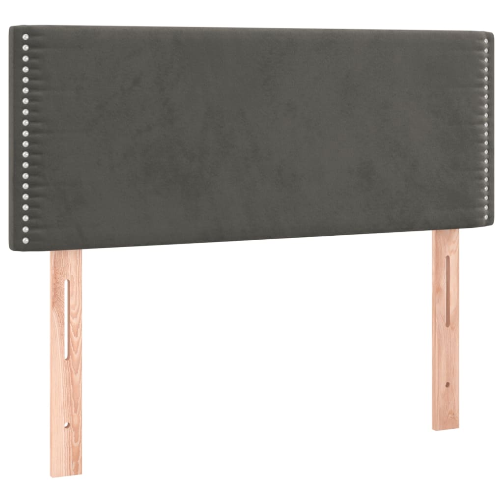 Sommier à lattes de lit avec matelas et LED Gris foncé 90x190cm - XIOS