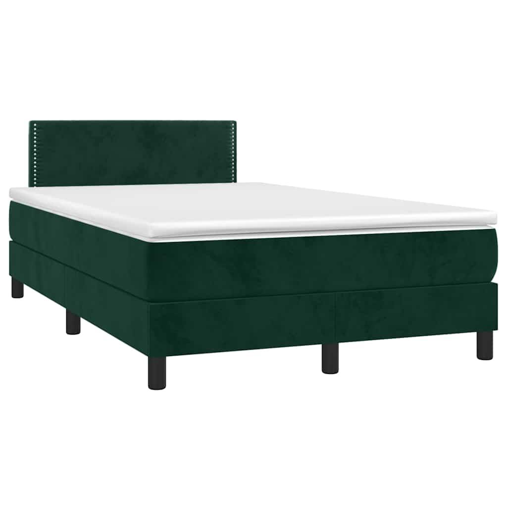 Sommier à lattes de lit avec matelas LED Vert foncé 120x200 cm - XIOS