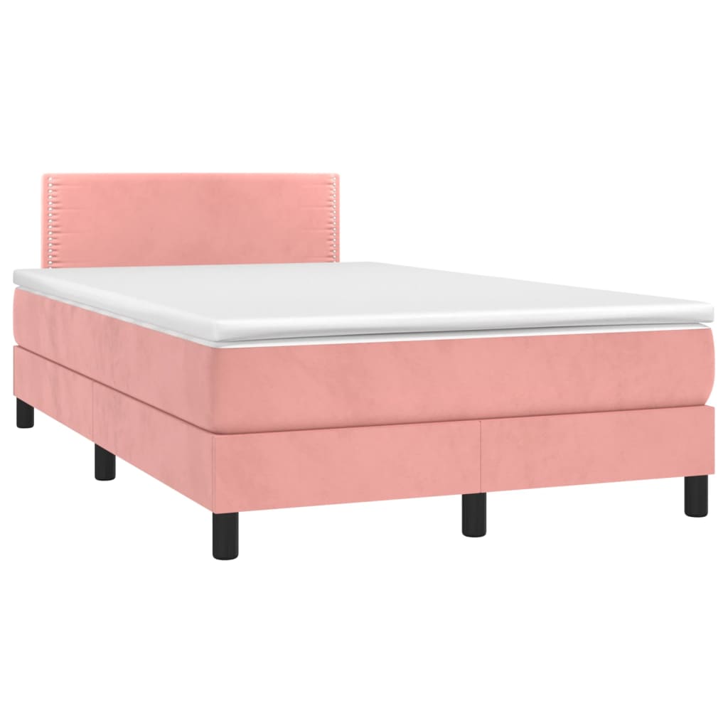Sommier à lattes de lit avec matelas LED Rose 120x200cm Velours - XIOS
