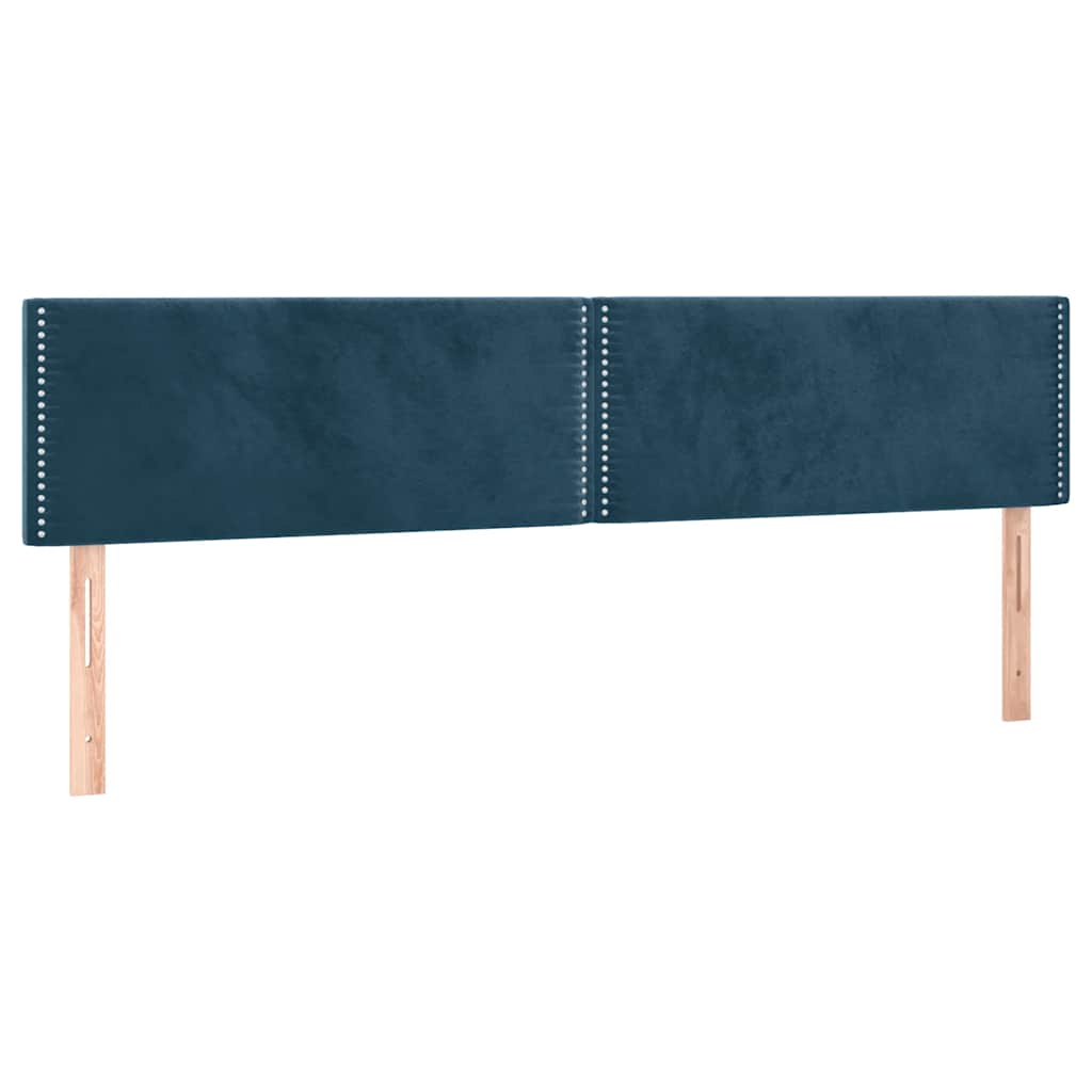 Sommier à lattes de lit avec matelas LED Bleu foncé 160x200 cm - XIOS