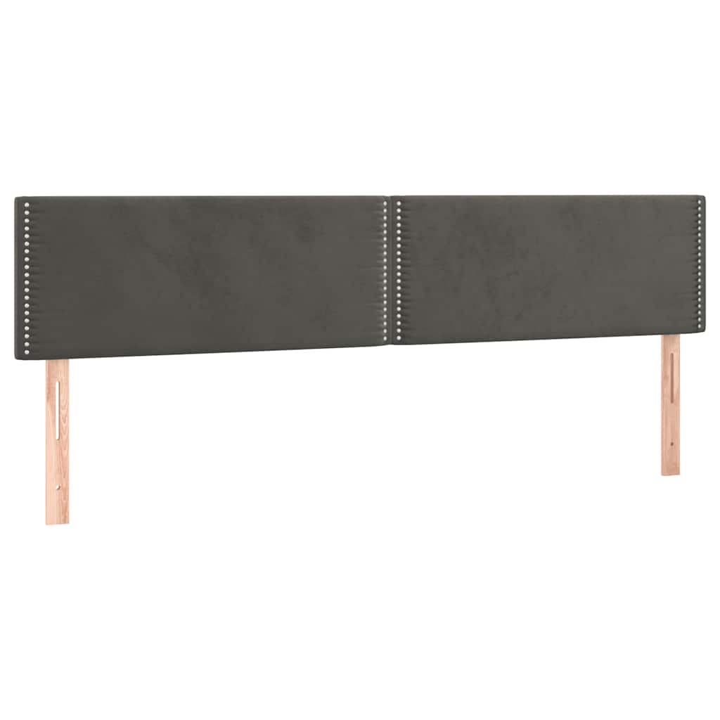 Sommier à lattes de lit avec matelas LED Gris foncé 180x200 cm