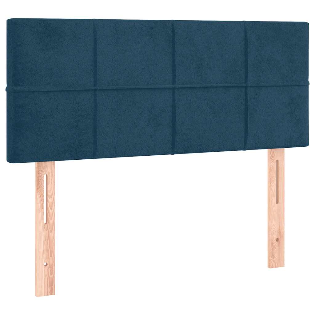 Sommier à lattes de lit et matelas et LED Bleu foncé 90x190 cm - XIOS