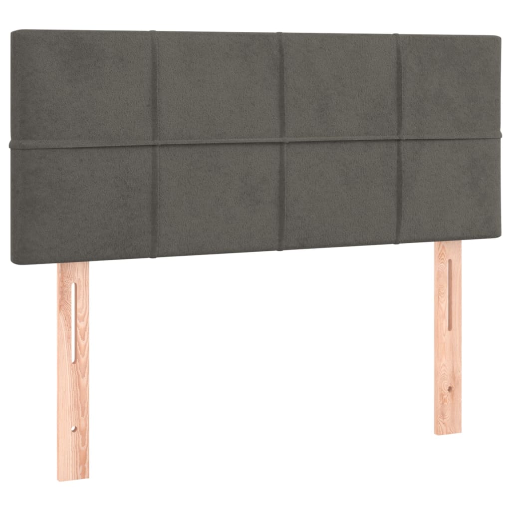 Sommier à lattes de lit et matelas et LED Gris foncé 90x200 cm - XIOS