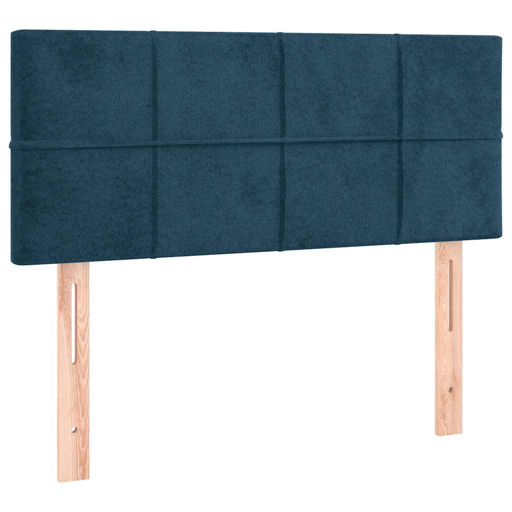 Sommier à lattes de lit et matelas et LED Bleu foncé 90x200 cm - XIOS