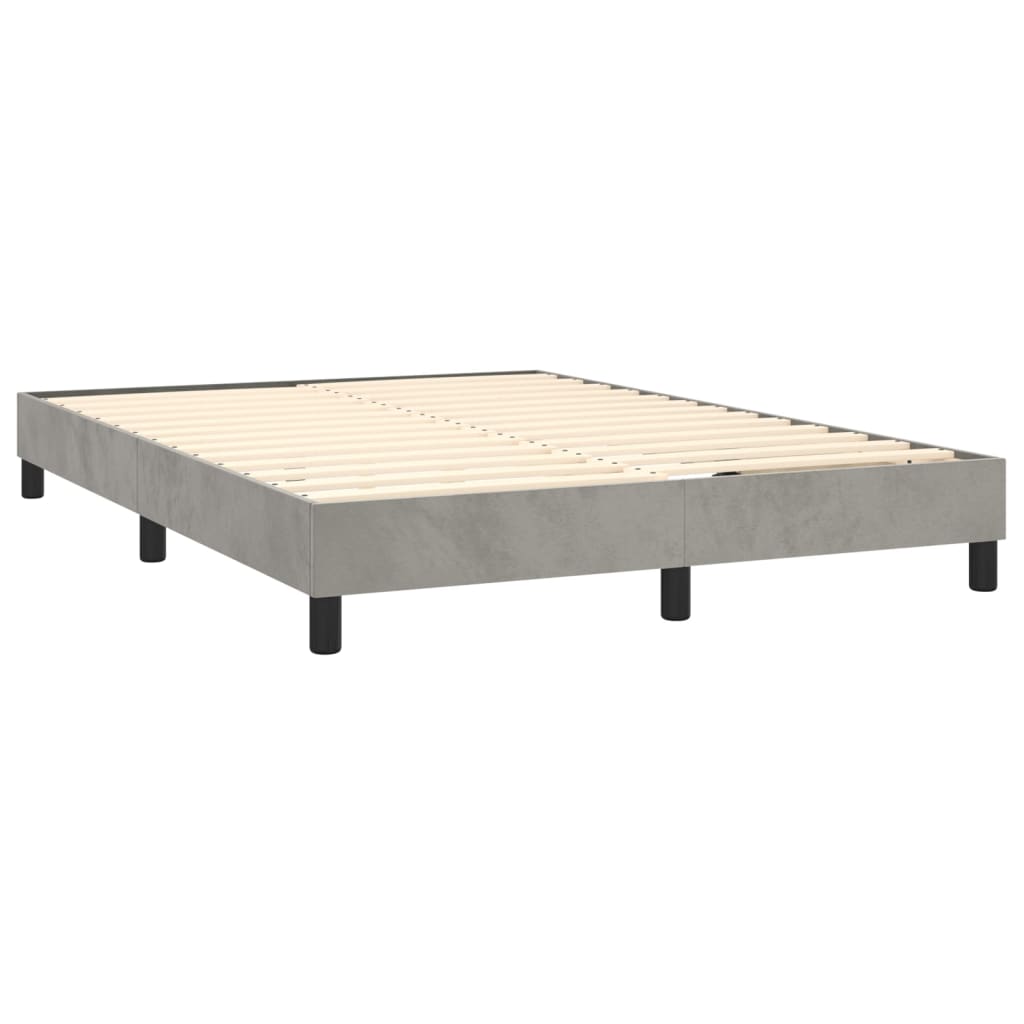 Sommier à lattes de lit avec matelas LED Gris clair 140x190 cm - XIOS