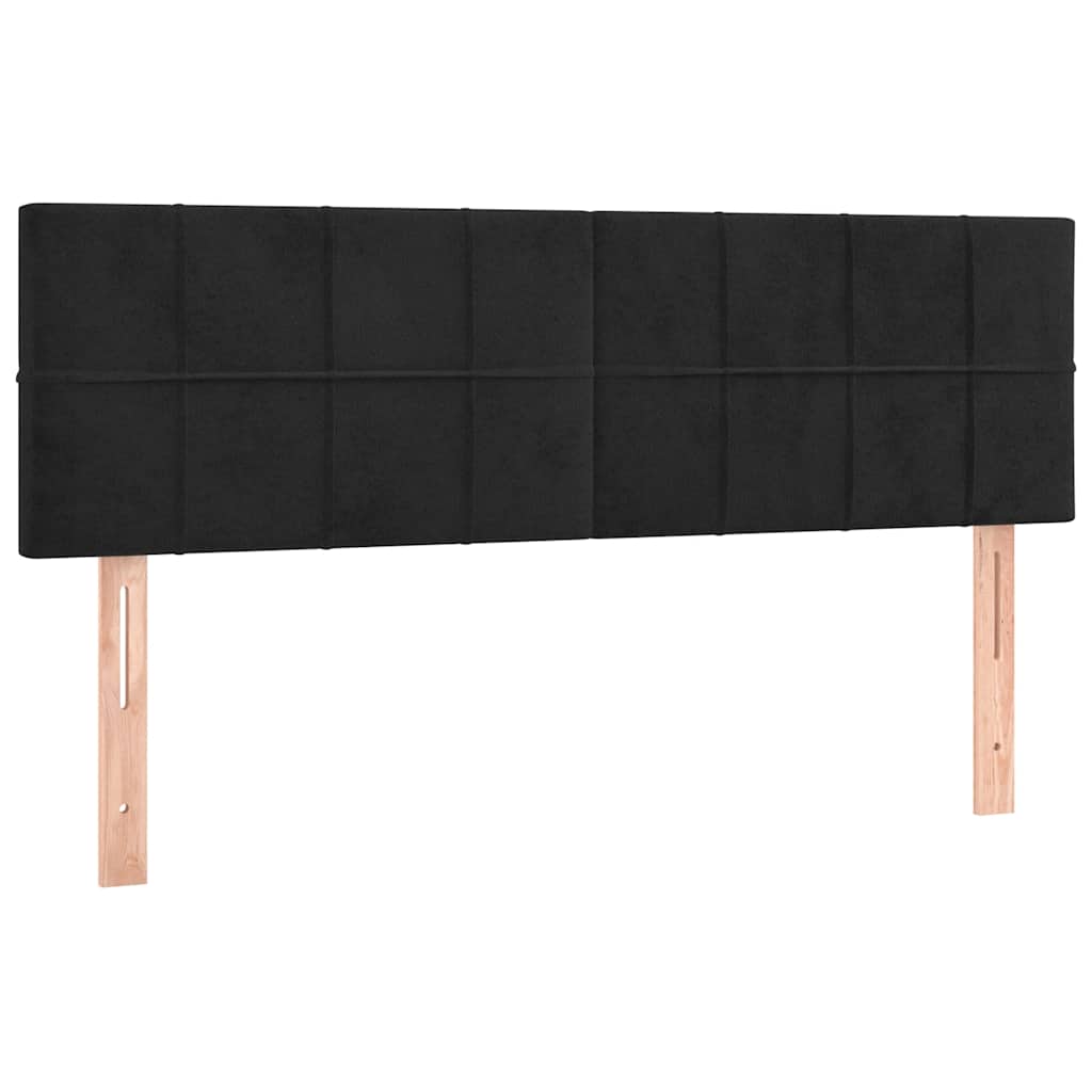 Sommier à lattes de lit avec matelas et LED Noir 140x190 cm - XIOS