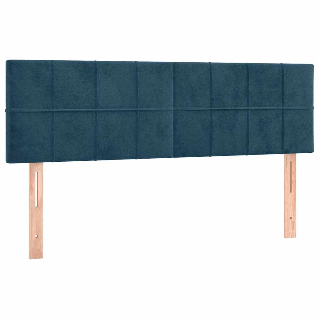 Sommier à lattes de lit avec matelas LED Bleu foncé 140x190 cm - XIOS