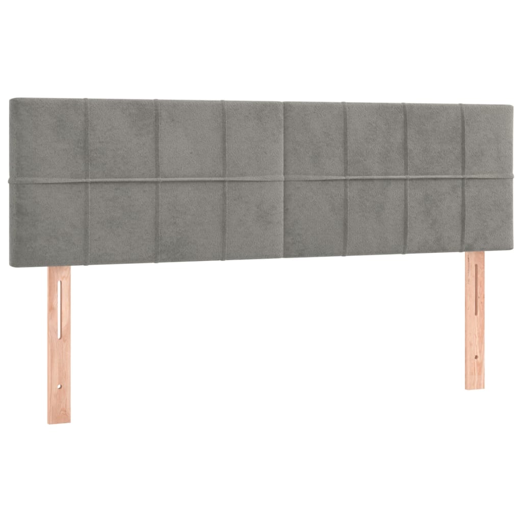 Sommier à lattes de lit avec matelas LED Gris clair 140x200 cm - XIOS