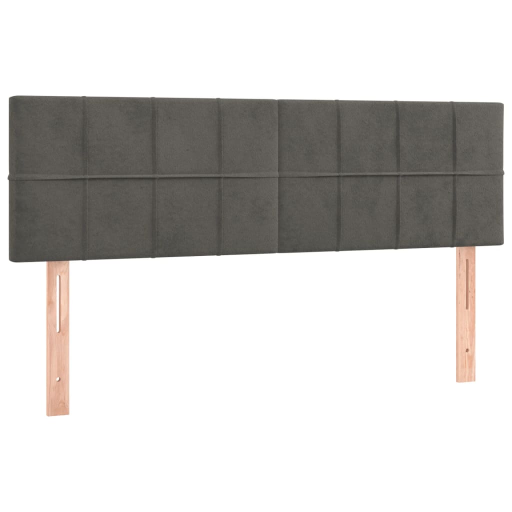 Sommier à lattes de lit avec matelas LED Gris foncé 140x200 cm - XIOS