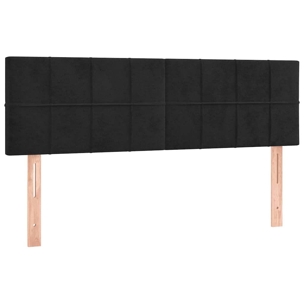 Sommier à lattes de lit avec matelas et LED Noir 140x200 cm - XIOS