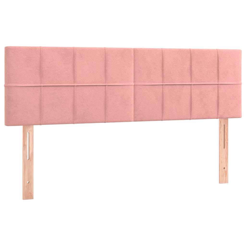 Sommier à lattes de lit avec matelas et LED Rose 140x200 cm