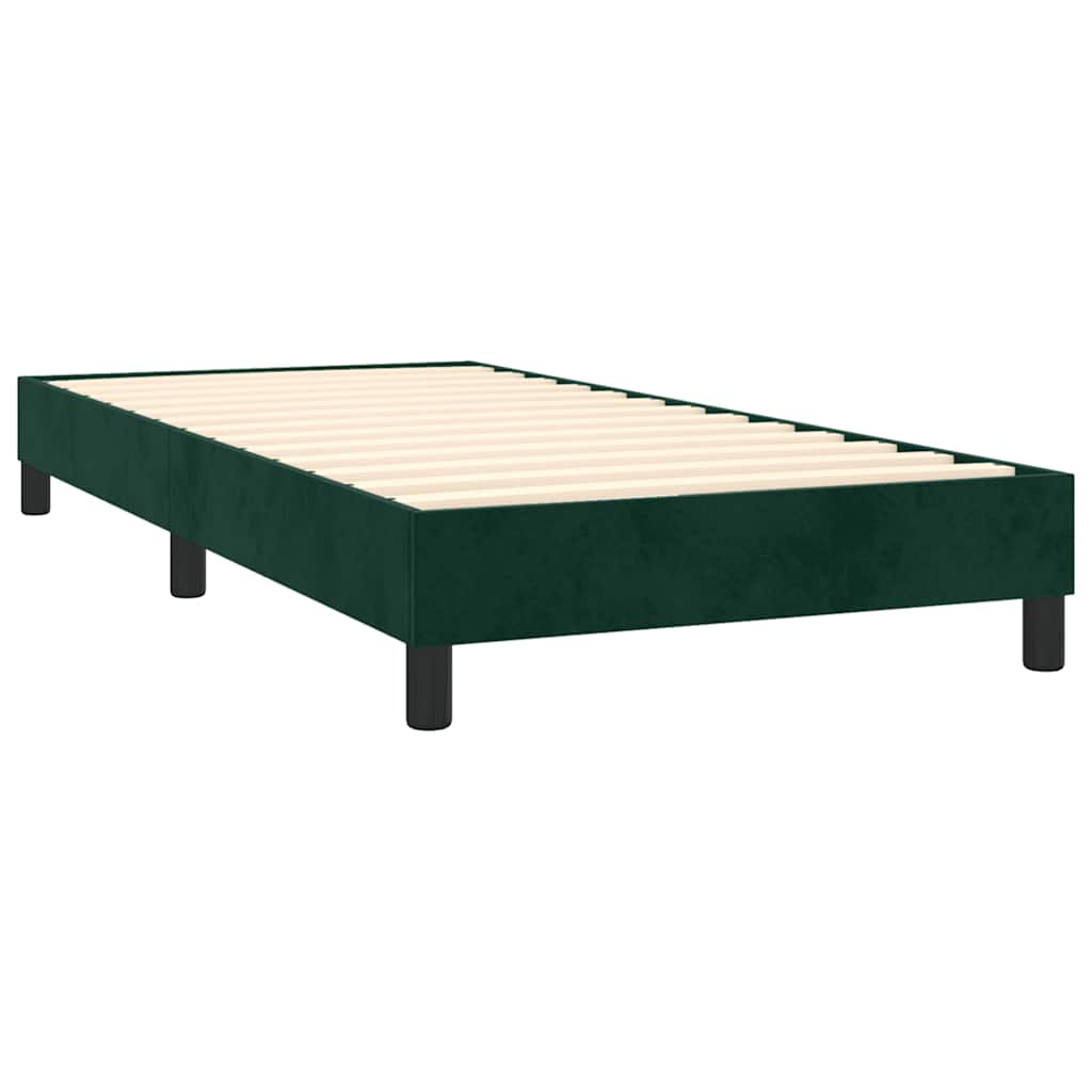Sommier à lattes de lit et matelas et LED Vert foncé 90x200 cm - XIOS