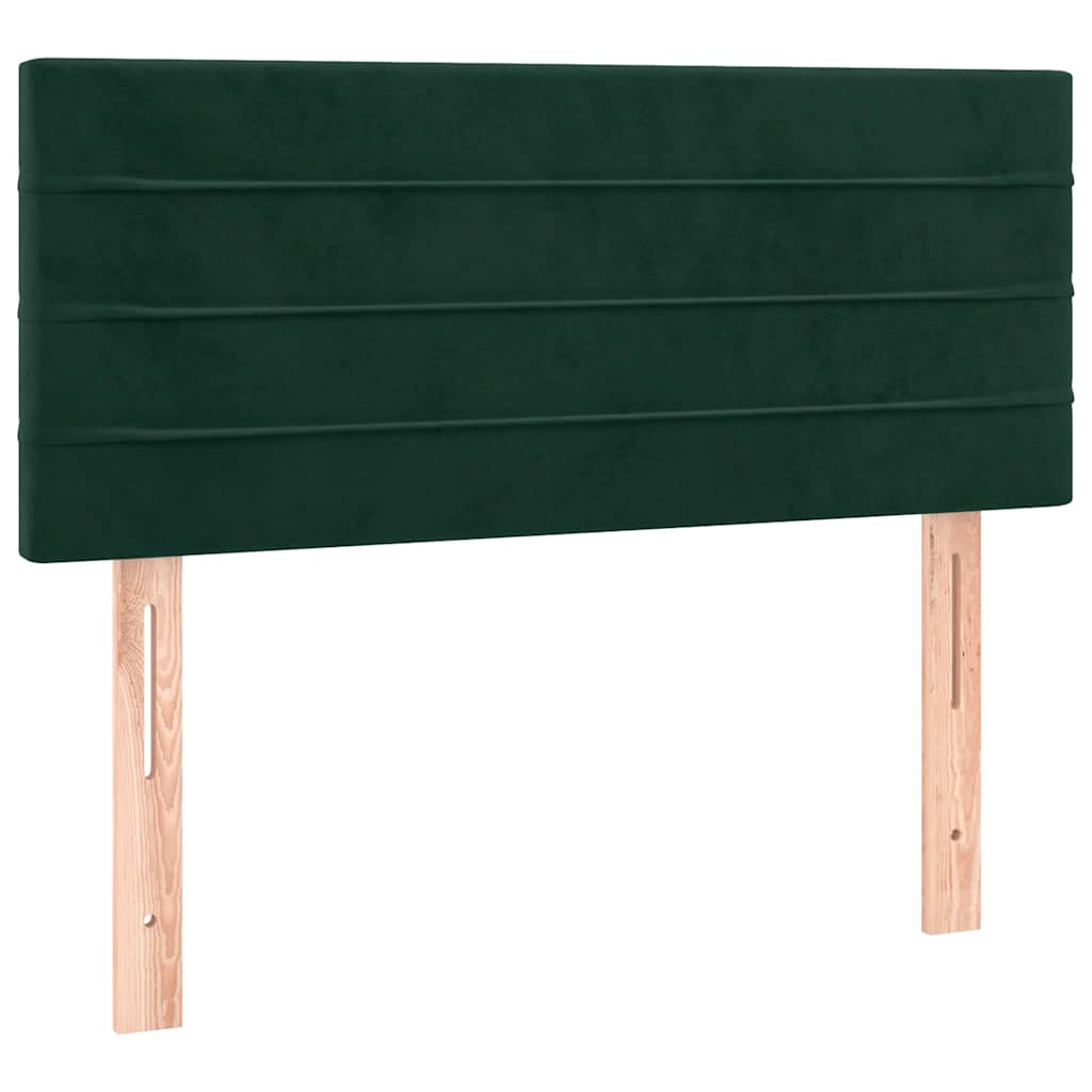 Sommier à lattes de lit et matelas et LED Vert foncé 90x200 cm - XIOS