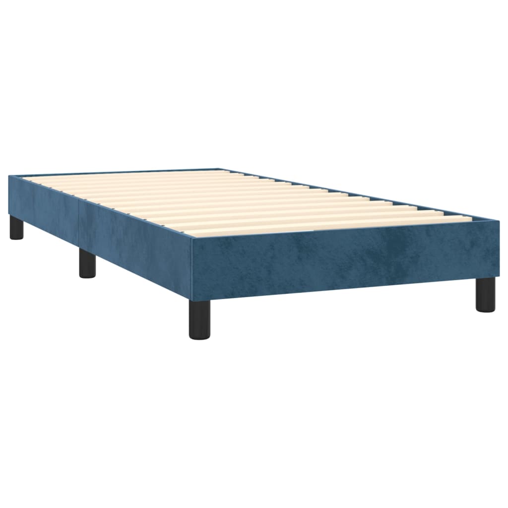 Sommier à lattes de lit et matelas et LED Bleu foncé 90x200 cm - XIOS