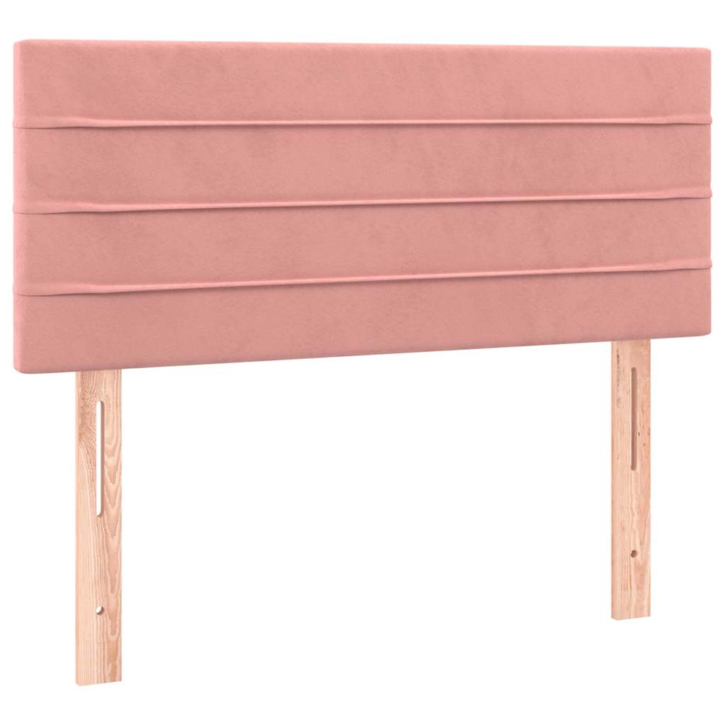 Sommier à lattes de lit avec matelas et LED Rose 90x200 cm
