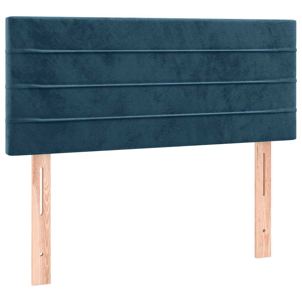 Sommier à lattes de lit avec matelas LED Bleu foncé 100x200 cm - XIOS