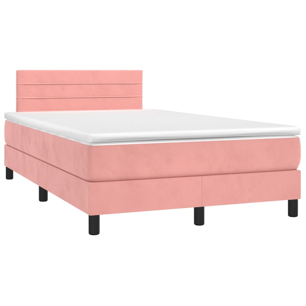 Sommier à lattes de lit avec matelas et LED Rose 120x200cm - XIOS