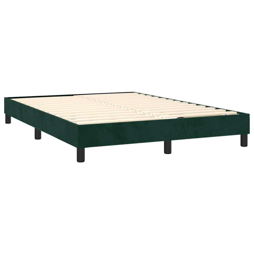 Sommier à lattes de lit avec matelas LED Vert foncé 140x190 cm - XIOS