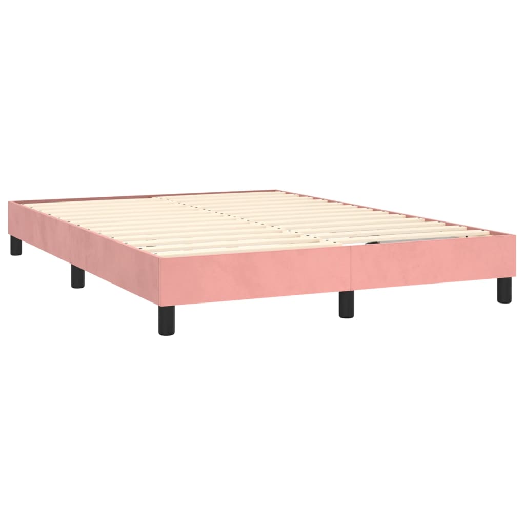 Sommier à lattes de lit avec matelas et LED Rose 140x190 cm - XIOS