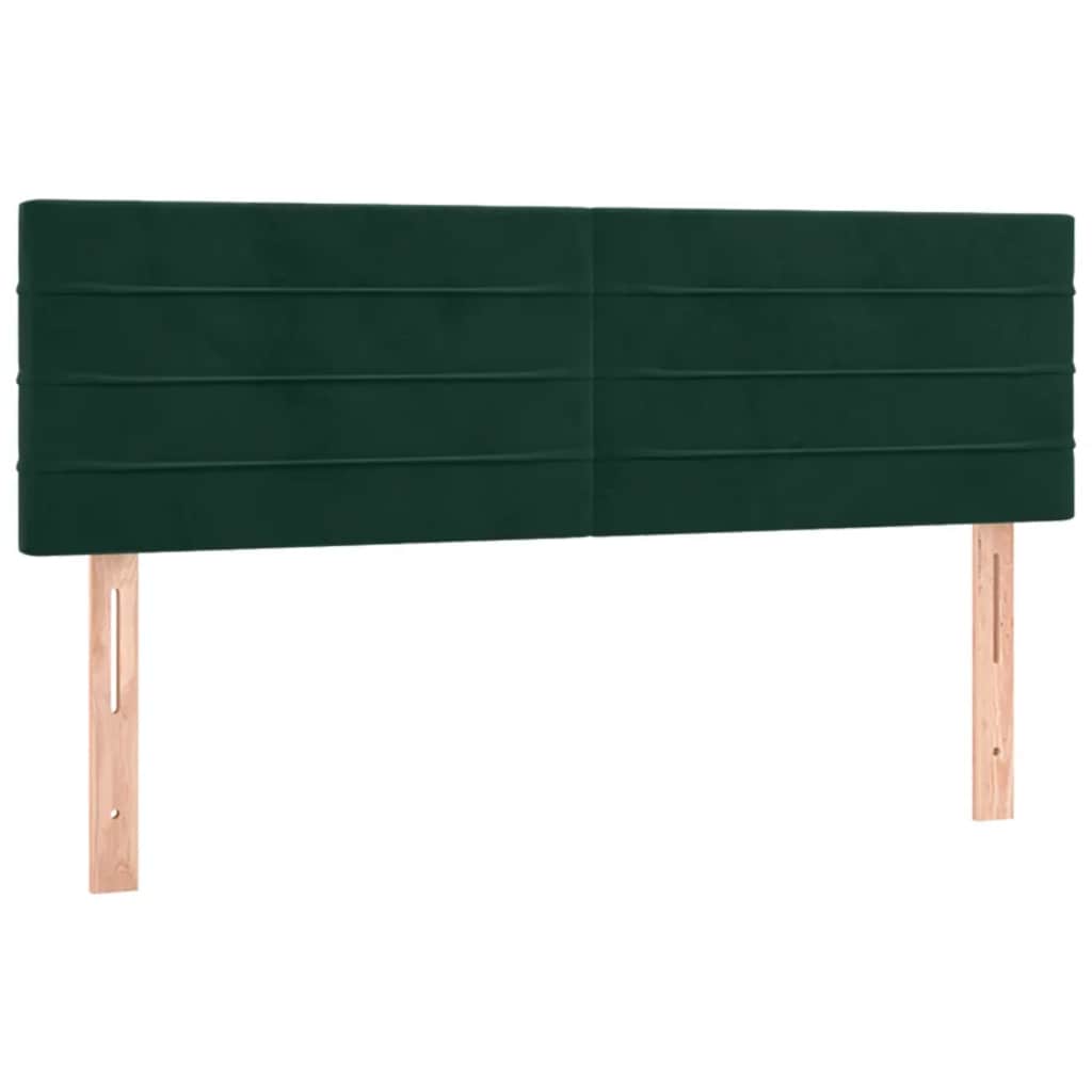 Sommier à lattes de lit avec matelas LED Vert foncé 140x200 cm - XIOS