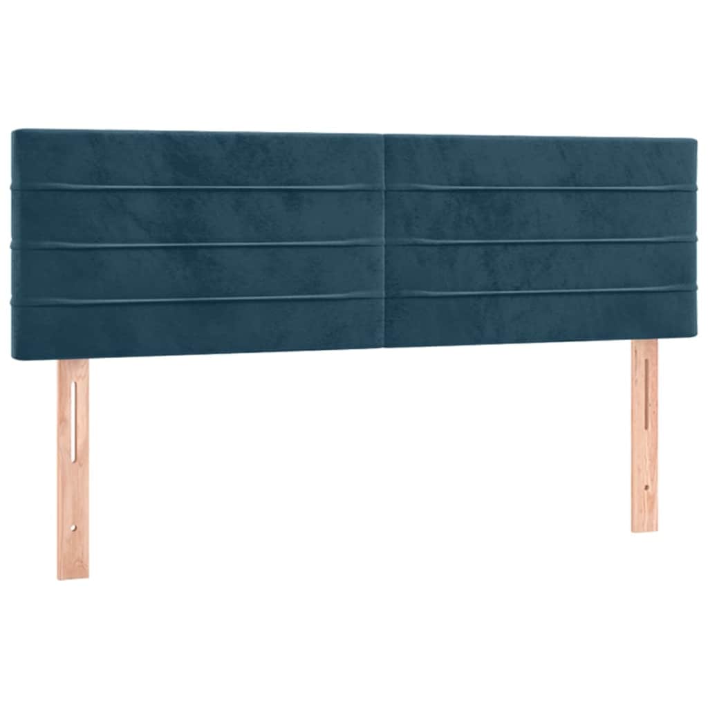 Sommier à lattes de lit avec matelas LED Bleu foncé 140x200 cm - XIOS