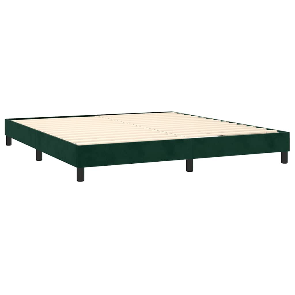 Sommier à lattes de lit avec matelas LED Vert foncé 160x200 cm - XIOS
