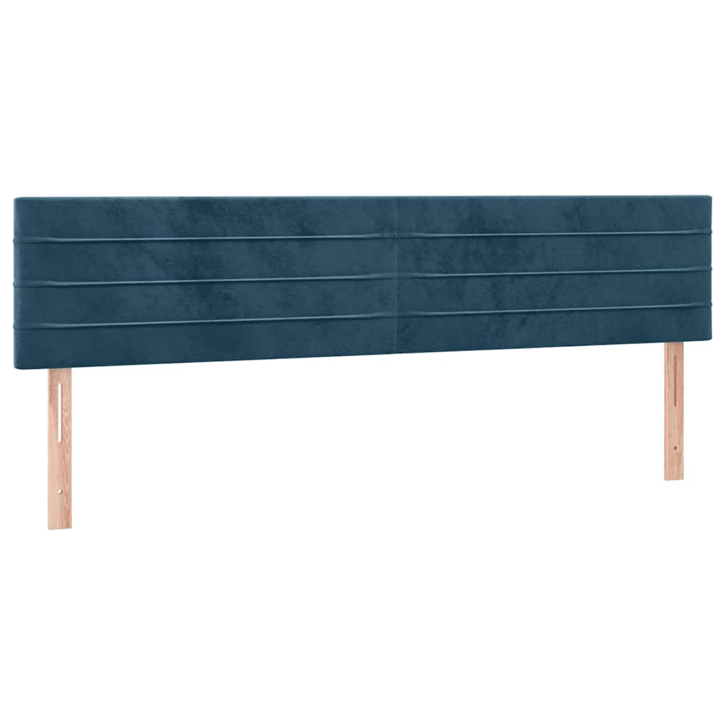 Sommier à lattes de lit avec matelas LED Bleu foncé 180x200 cm