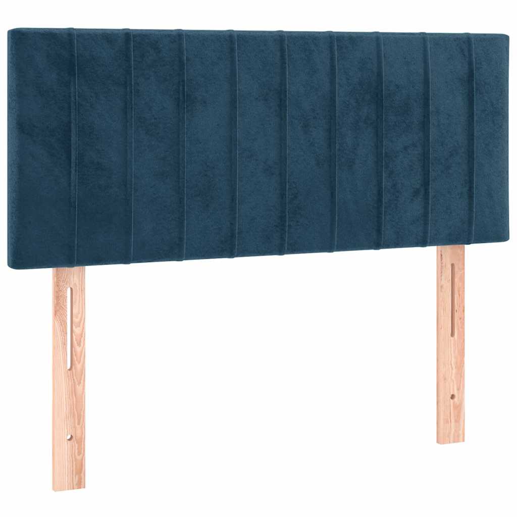 Sommier à lattes de lit et matelas et LED Bleu foncé 80x200cm - XIOS