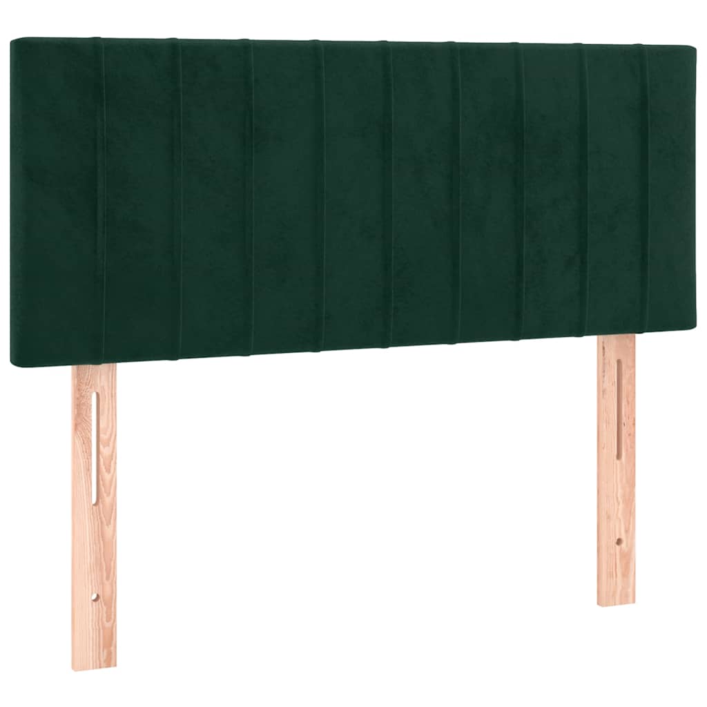 Sommier à lattes de lit et matelas et LED Vert foncé 90x190cm - XIOS