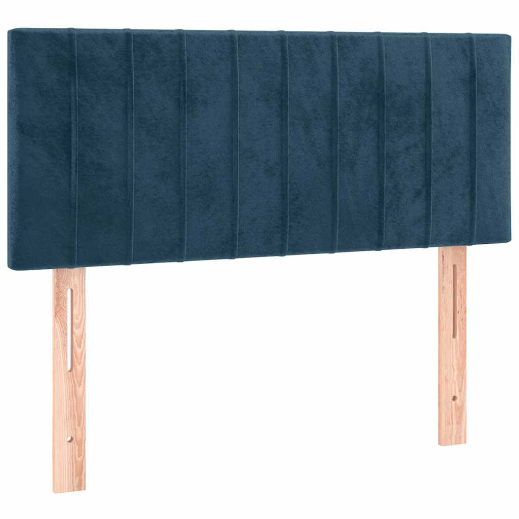 Sommier à lattes de lit et matelas et LED Bleu foncé 90x190cm - XIOS