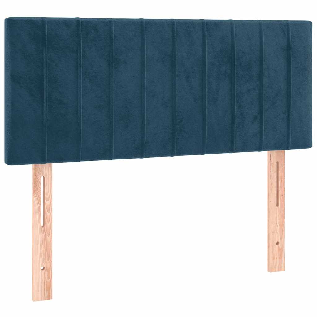 Sommier à lattes de lit et matelas et LED Bleu foncé 90x200cm - XIOS