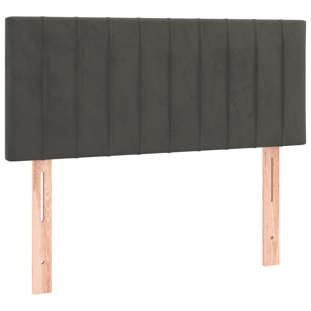 Sommier à lattes de lit avec matelas LED Gris foncé 100x200 cm - XIOS