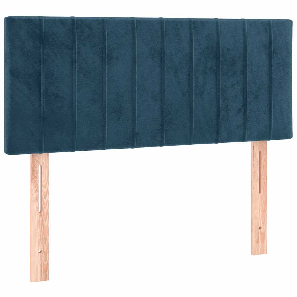 Sommier à lattes de lit avec matelas LED Bleu foncé 100x200 cm - XIOS