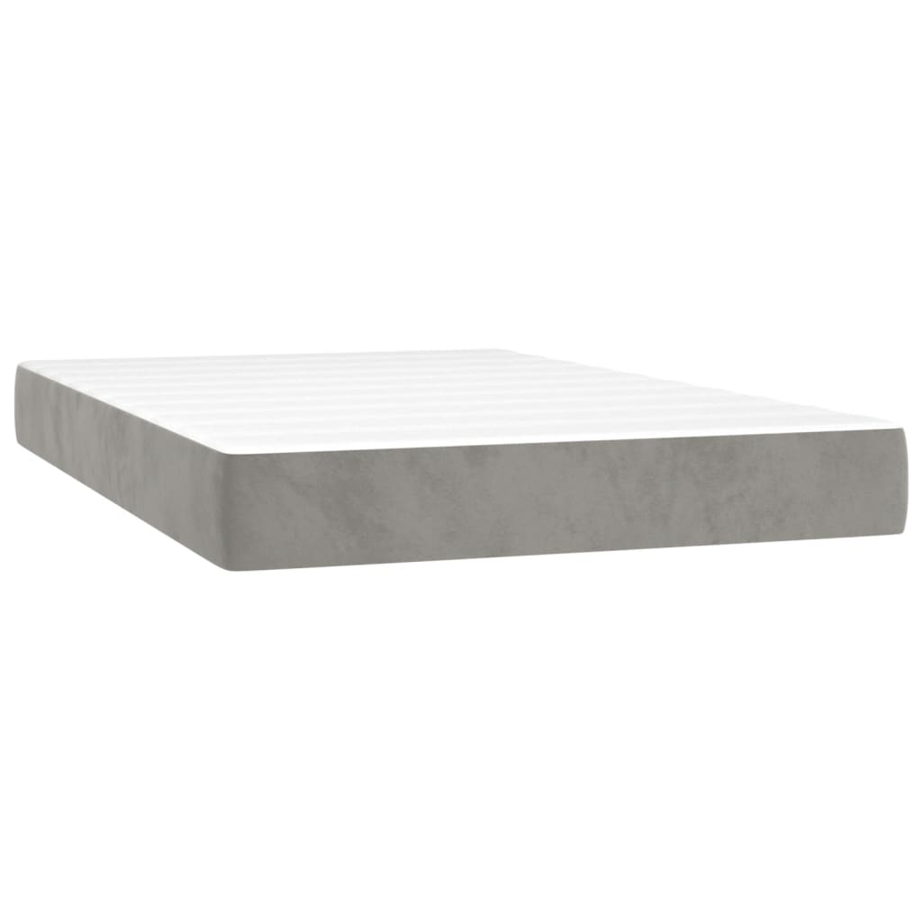 Sommier à lattes de lit avec matelas LED Gris clair 120x200 cm - XIOS