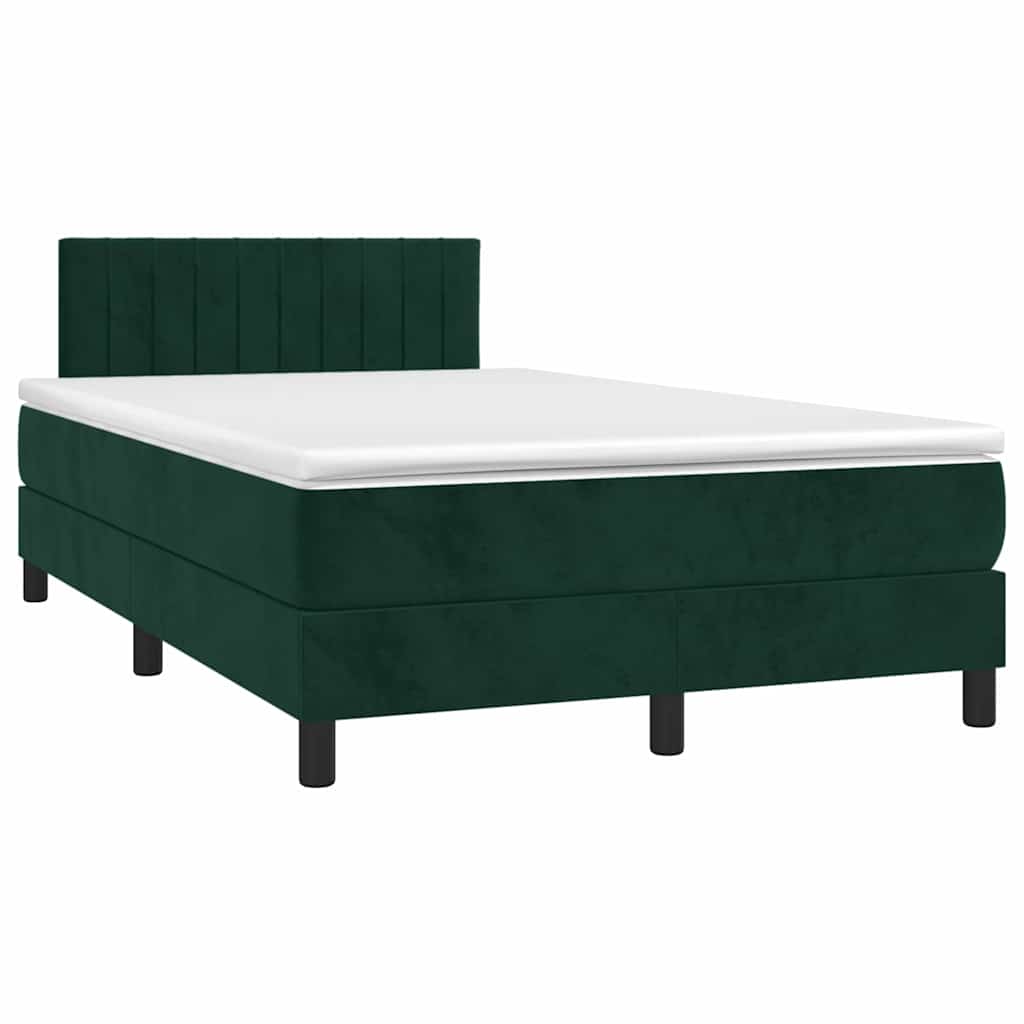 Sommier à lattes de lit avec matelas LED Vert foncé 120x200 cm - XIOS