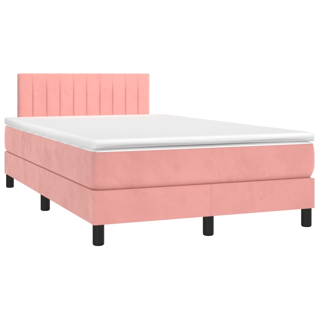Sommier à lattes de lit avec matelas et LED Rose 120x200cm - XIOS