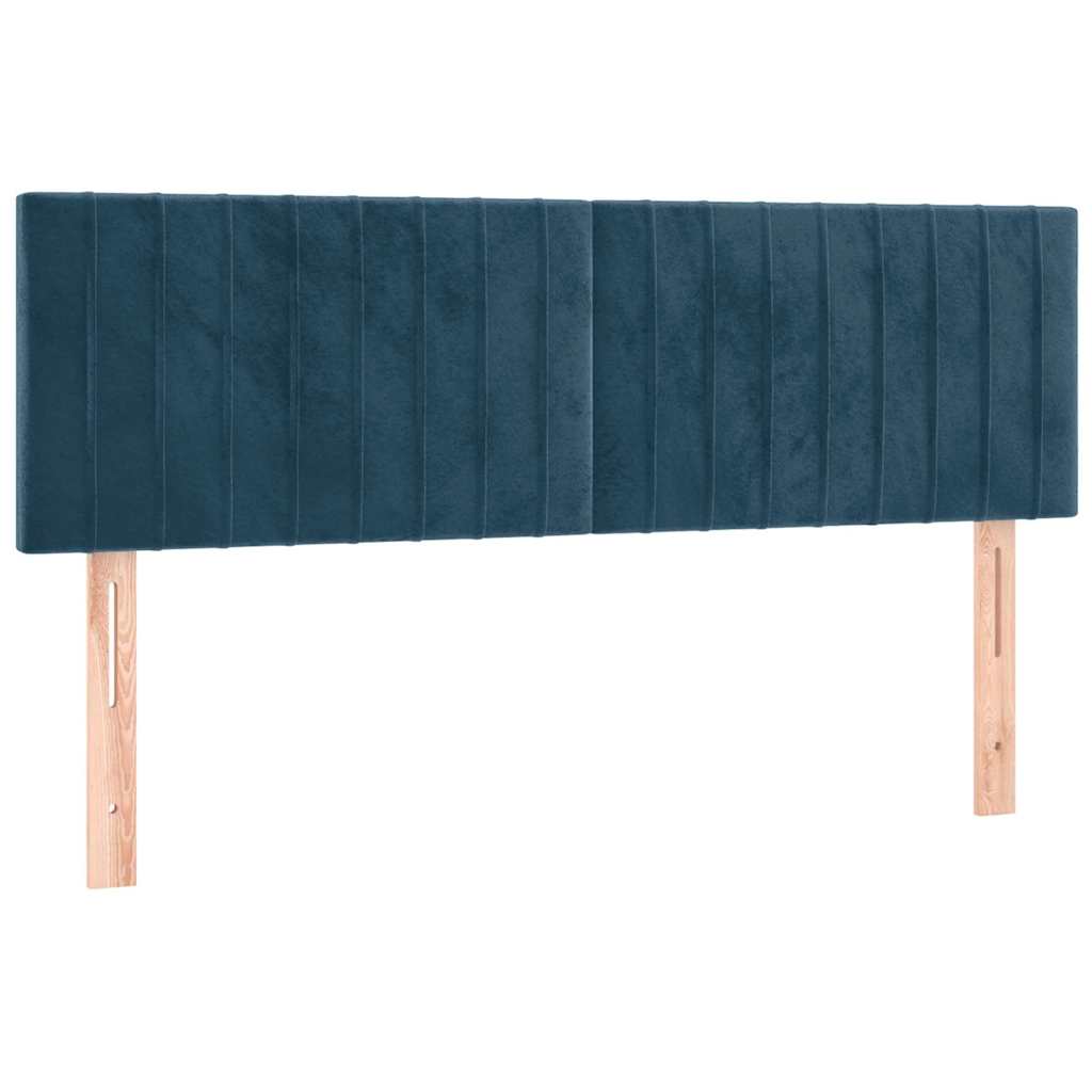Sommier à lattes de lit avec matelas LED Bleu foncé 140x200 cm - XIOS