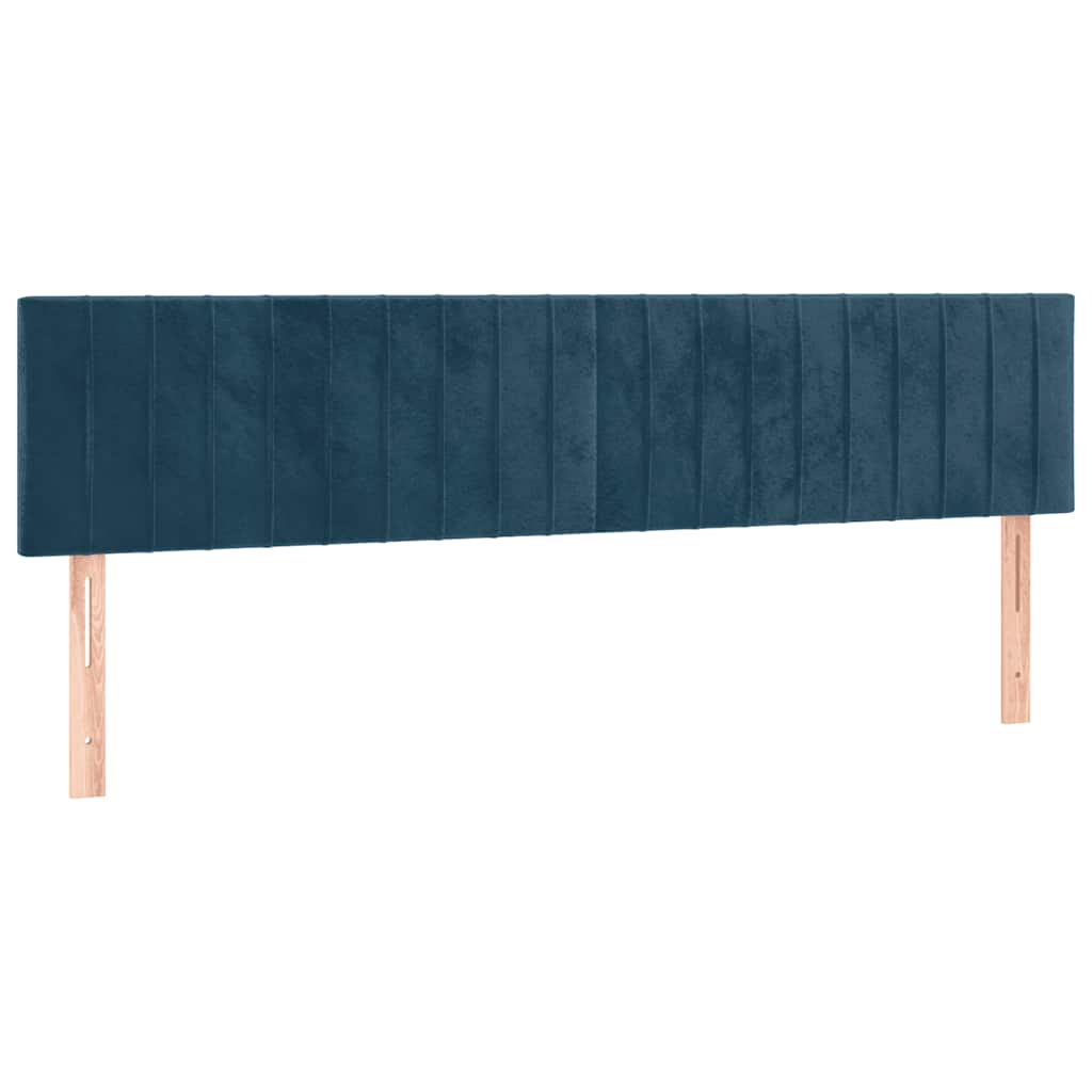 Sommier à lattes de lit avec matelas LED Bleu foncé 160x200 cm