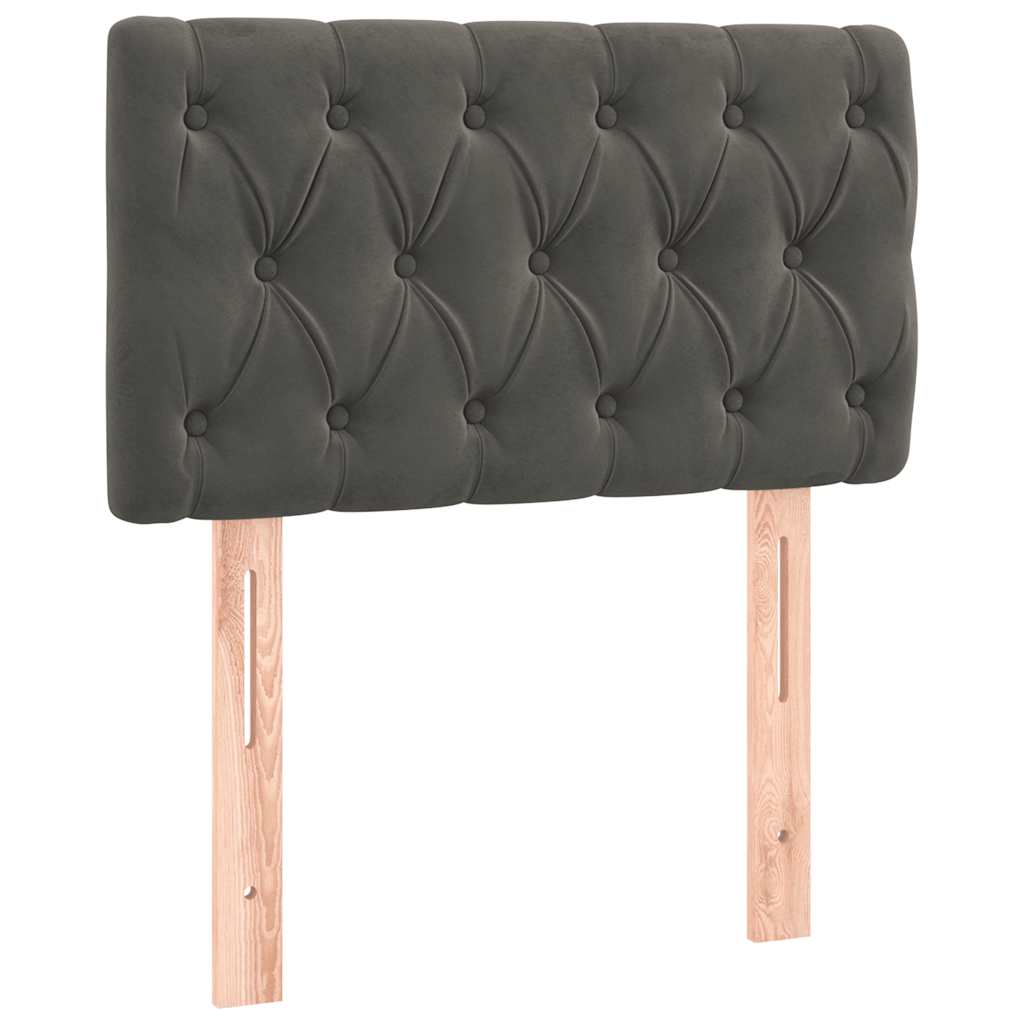 Sommier à lattes de lit avec matelas et LED Gris foncé 80x200cm - XIOS