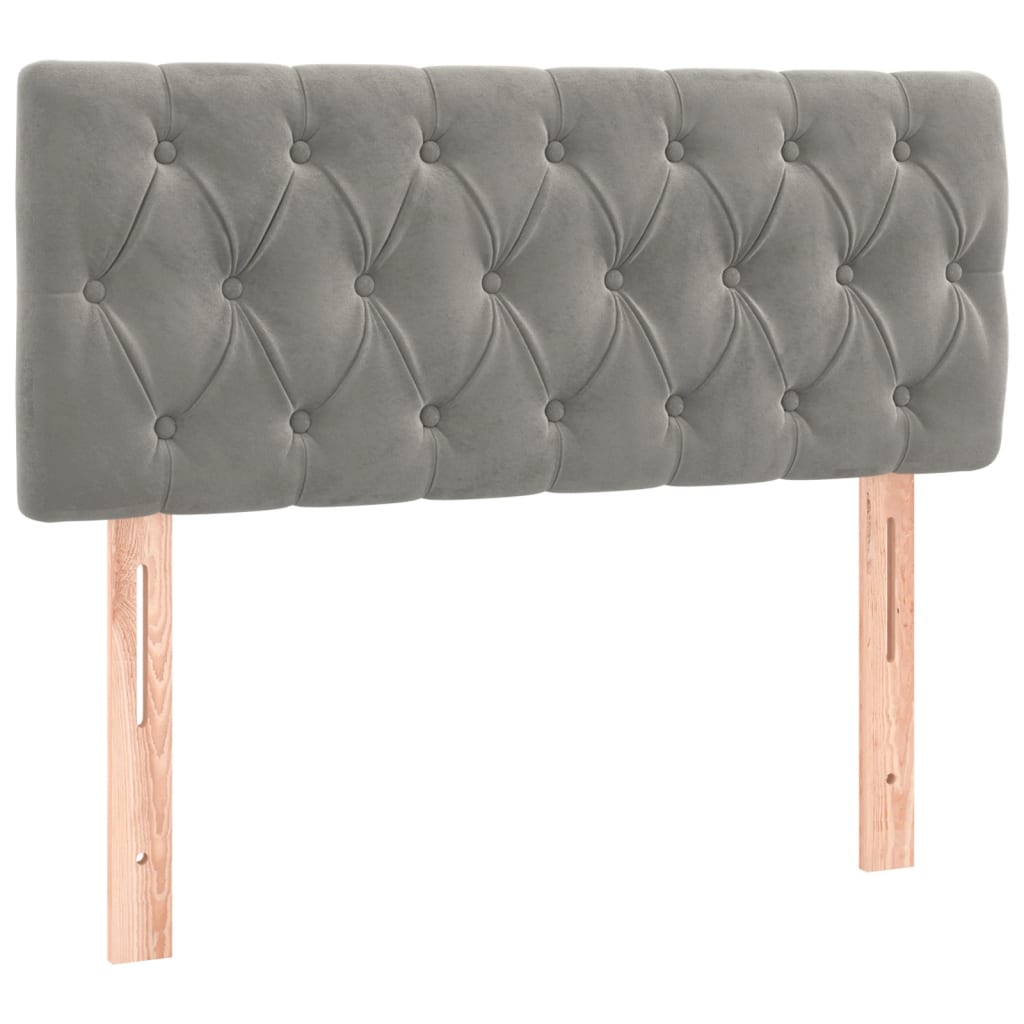 Sommier à lattes de lit avec matelas et LED Gris clair 90x200cm - XIOS