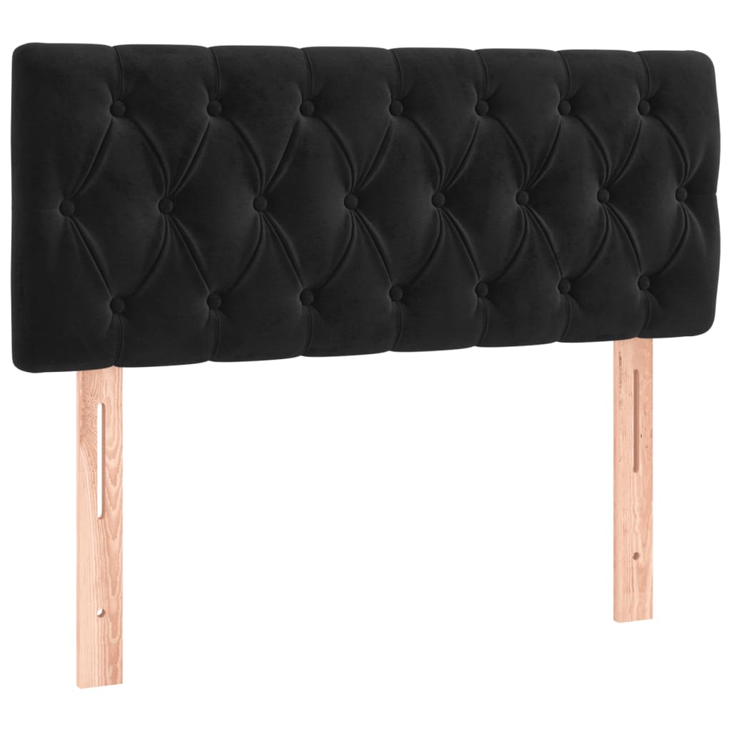 Sommier à lattes de lit avec matelas et LED Noir 90x200 cm - XIOS