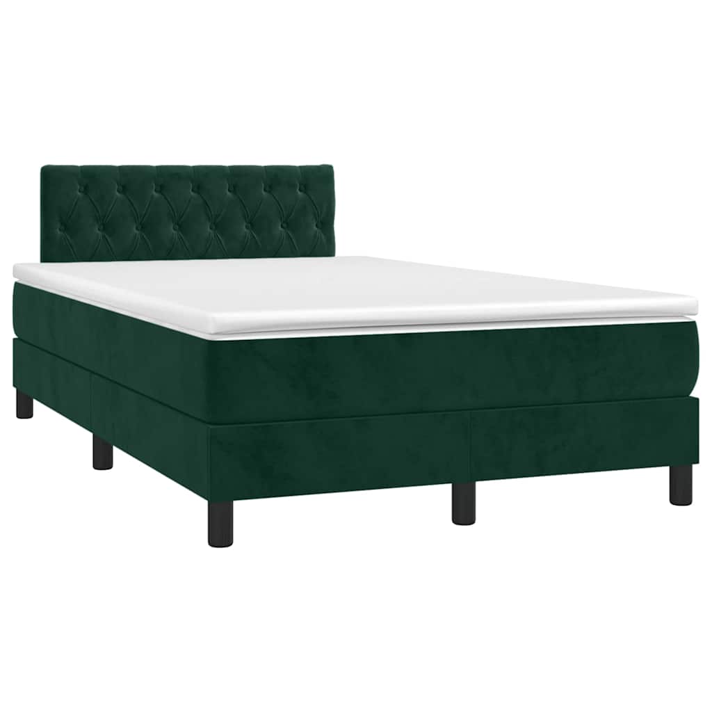 Sommier à lattes de lit avec matelas LED Vert foncé 120x200 cm - XIOS