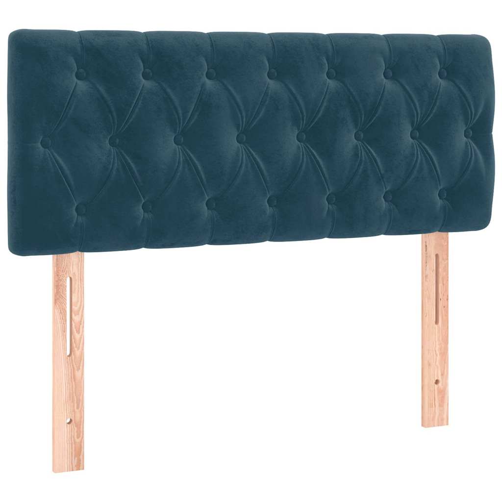 Sommier à lattes de lit avec matelas LED Bleu foncé 120x200 cm