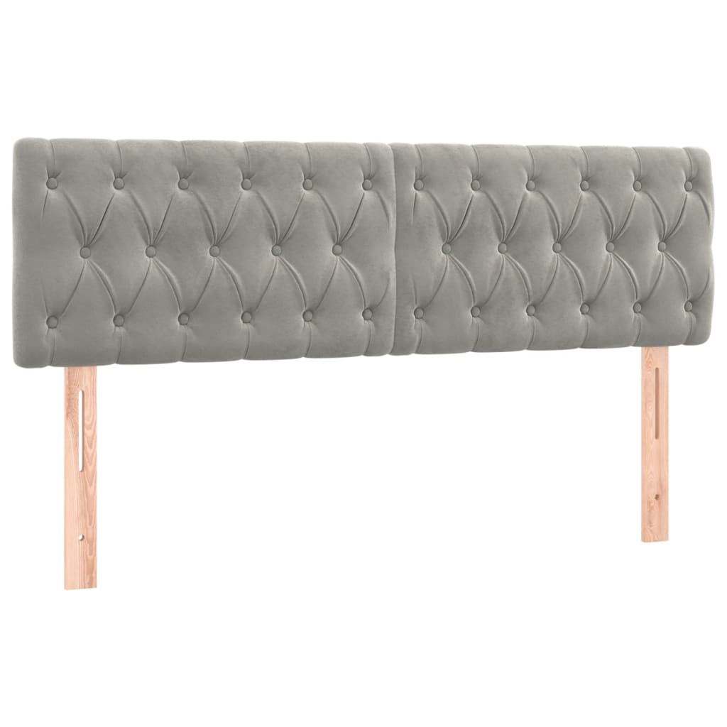 Sommier à lattes de lit avec matelas LED Gris clair 140x190 cm - XIOS