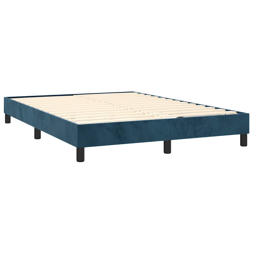 Sommier à lattes de lit avec matelas LED Bleu foncé 140x190 cm - XIOS