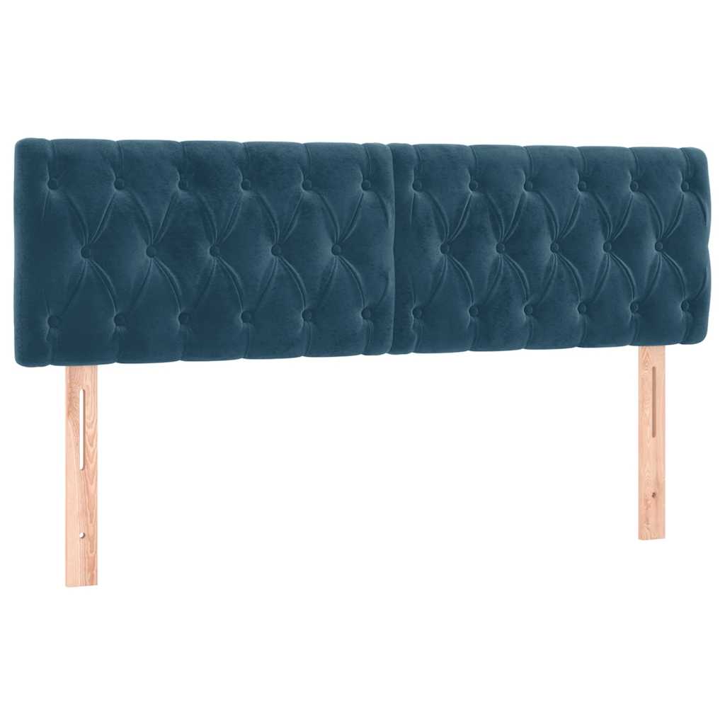 Sommier à lattes de lit avec matelas LED Bleu foncé 140x190 cm - XIOS