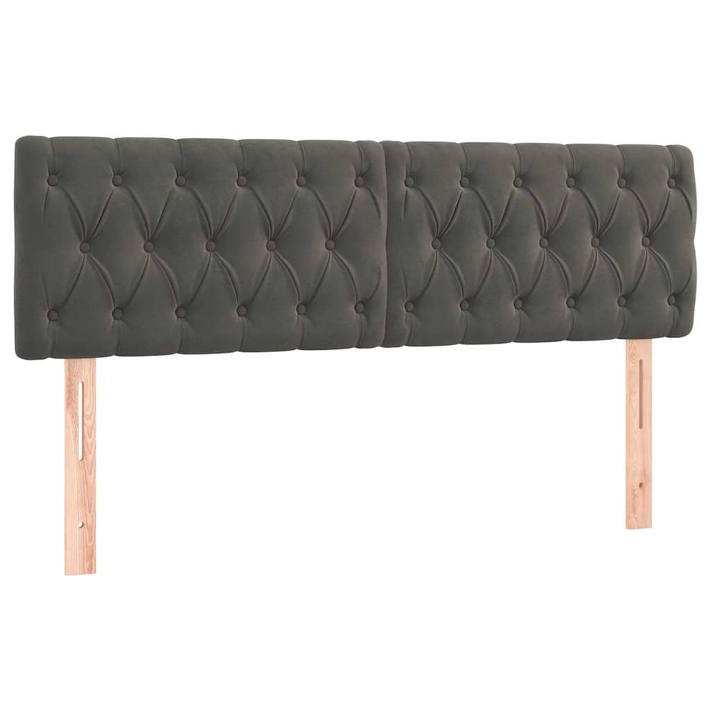 Sommier à lattes de lit avec matelas LED Gris foncé 160x200 cm
