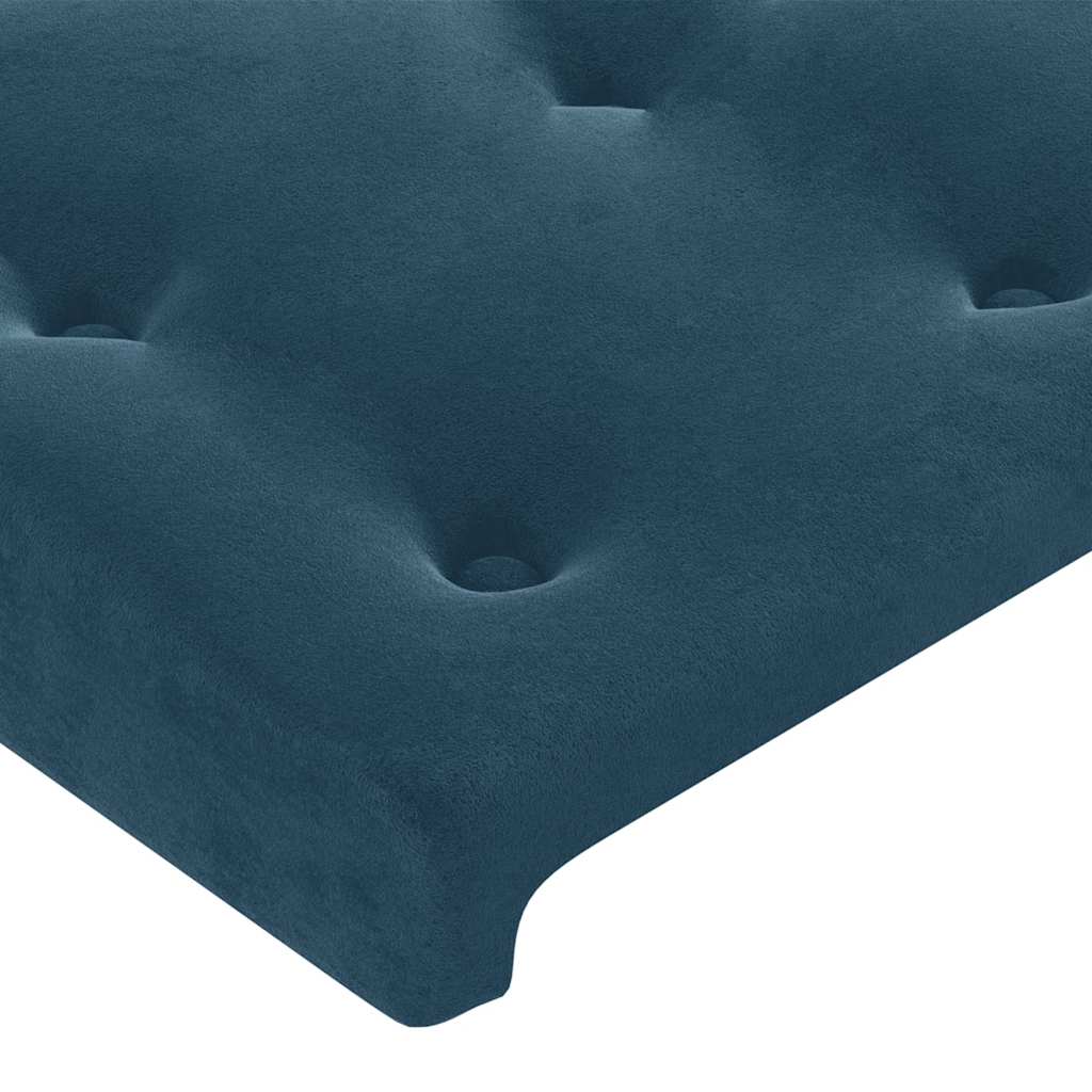Sommier à lattes de lit avec matelas et LED Bleu foncé 90x200cm - XIOS